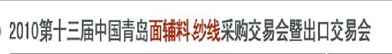 2010第十三屆中國青島國際面輔料、紗線采購交易會暨出口交易會